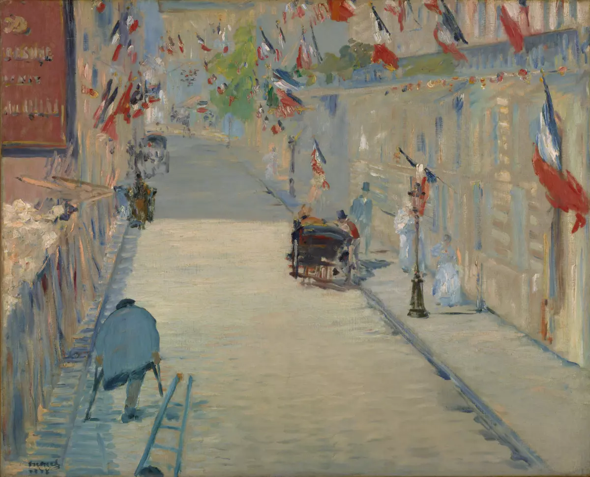 “The Rue Mosnier with Flags” by Édouard Manet: A Celebration of Nationalism and Modernity