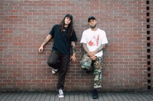 Babylon LA founders Lee Spielman and Garrett Stevenson in Tokyo, showcasing Los Angeles-inspired streetwear and skate culture