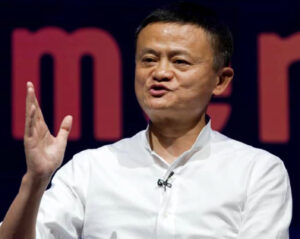 Jack Ma delivering a rare speech at Ant Group’s 20th anniversary, discussing the future of AI-driven financial innovation