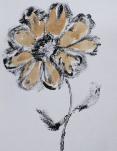 Flowers 69 by Santhosh C H, a delicate watercolor painting depicting vibrant floral patterns, inspired by environmental themes