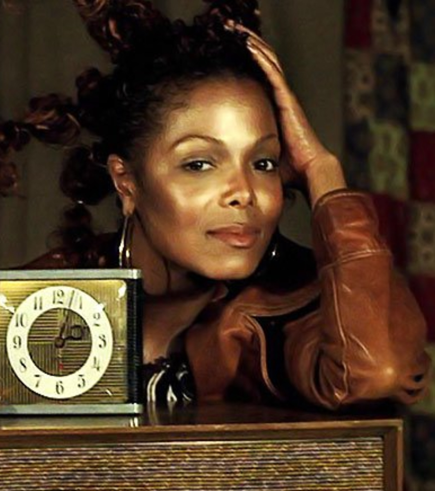 Janet Jackson in the sepia-toned Got ‘til It’s Gone music video, set in a 1950s South African club, celebrating culture