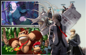 A promotional image showcasing Nintendo Switch games launching in 2025, including iconic franchises like Zelda and Mario Kart