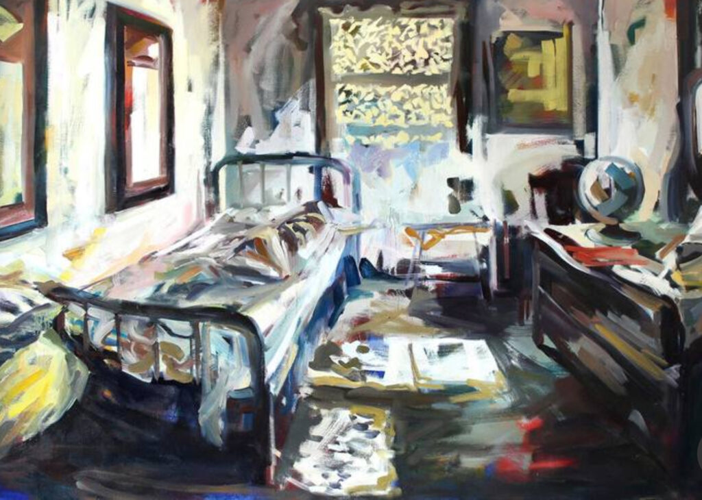 A vibrant scene of South Main Street in Seattle featuring historic buildings, cultural landmarks, and bustling activity