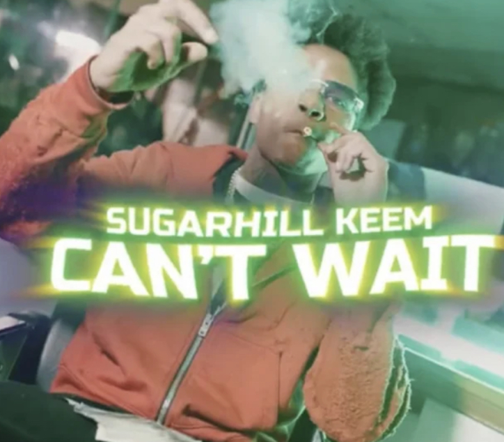 SugarHill Keem as himself on cover art neon smoky ambiance for ‘Can’t Wait,’ showcasing the energy and grit of New York’s drill music scene