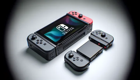 Illustration of Nintendo Switch 2 Joy-Cons showcasing a potential mouse controller mode with a cursor on a game menu