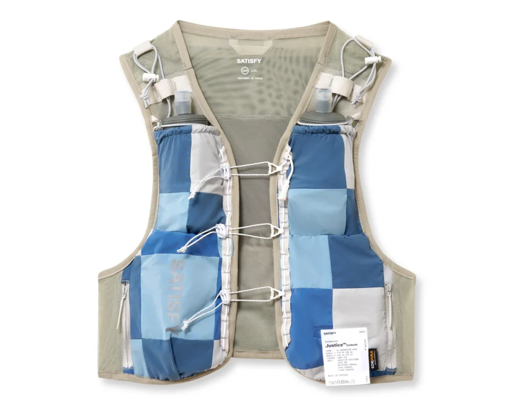 A rugged Justice™ Cordura® 5L Hydration Vest displayed on a flat surface, highlighting its storage pockets and hydration system