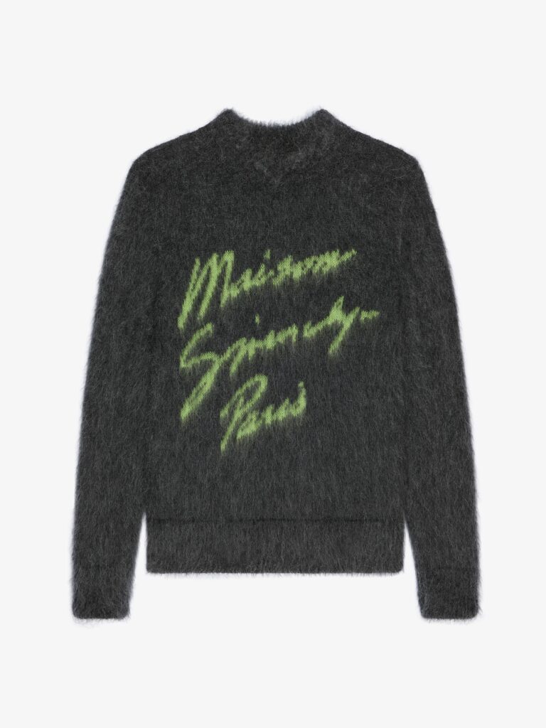 A luxurious Maison Givenchy Mohair Sweater showcasing soft, textured knit and sophisticated modern design details