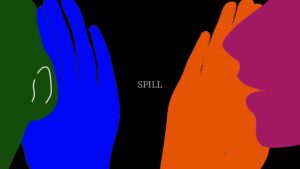 A vibrant interface of Spill App showcasing trending visual posts, cultural discussions, and interactive features