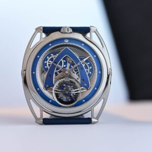 De Bethune DB28XP Steel Wheels Tourbillon watch showcasing its skeletonized dial, titanium case, and intricate tourbillon