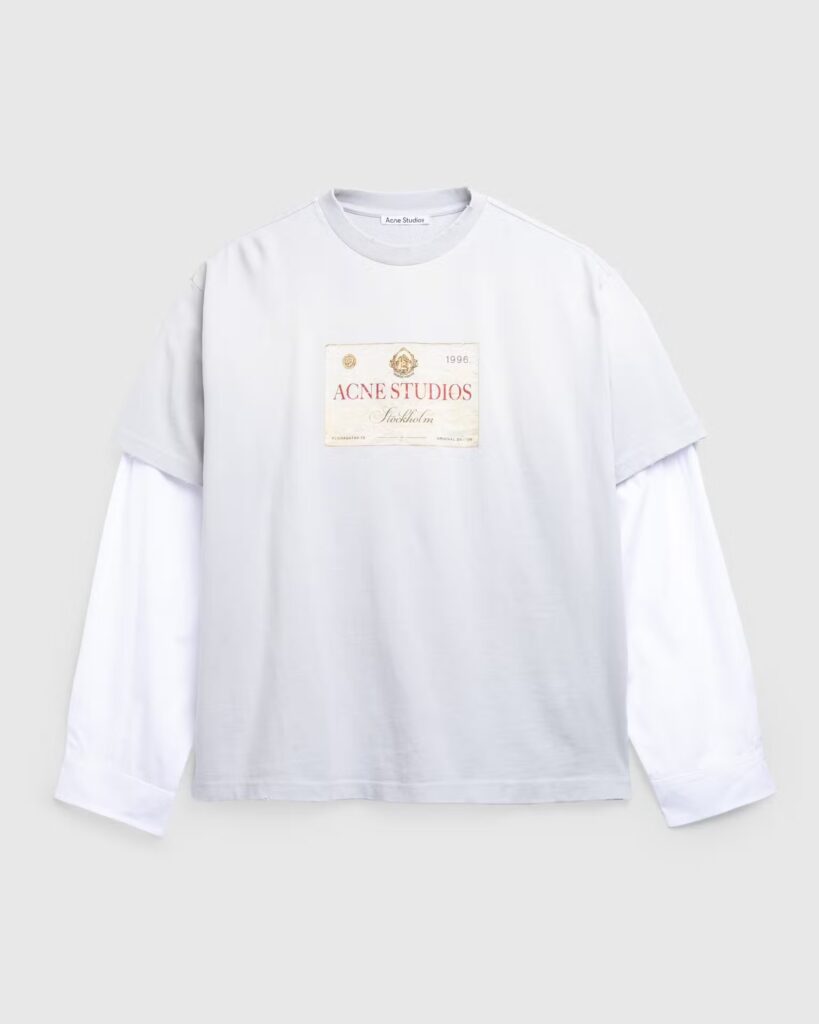 Acne Studios Layered Print Tee featuring bold, layered graphic designs in a relaxed fit, made from premium organic Fabric