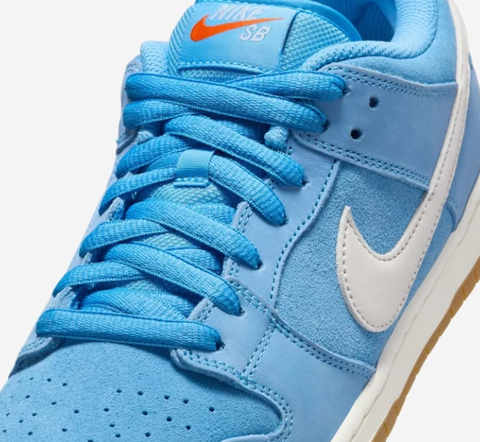 Nike SB Orange Label ‘University Blue’ Dunks are coming soon to skate shops worldwide, offering premium suede and classic style
