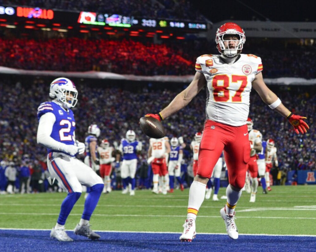 Buffalo Bills vs. Kansas City Chiefs in the AFC Championship Game, featuring top NFL quarterbacks and intense competition
