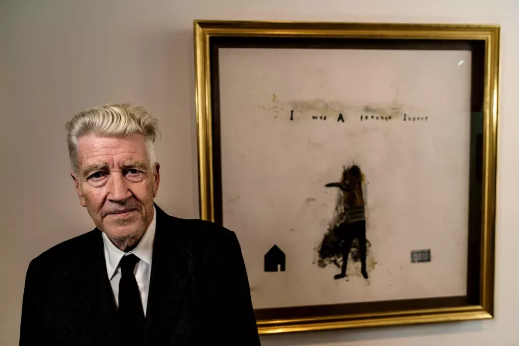 David Lynch in his art studio, reflecting his transition from visual artist to filmmaker
