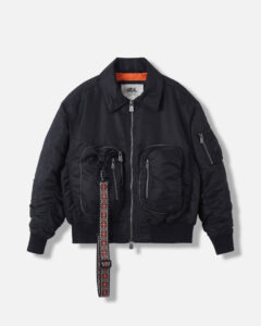 Alt Text: Jeff Staple’s Empire Bomber Jacket, a modern streetwear essential with a classic bomber silhouette, ribbed cuffs, and premium detailing