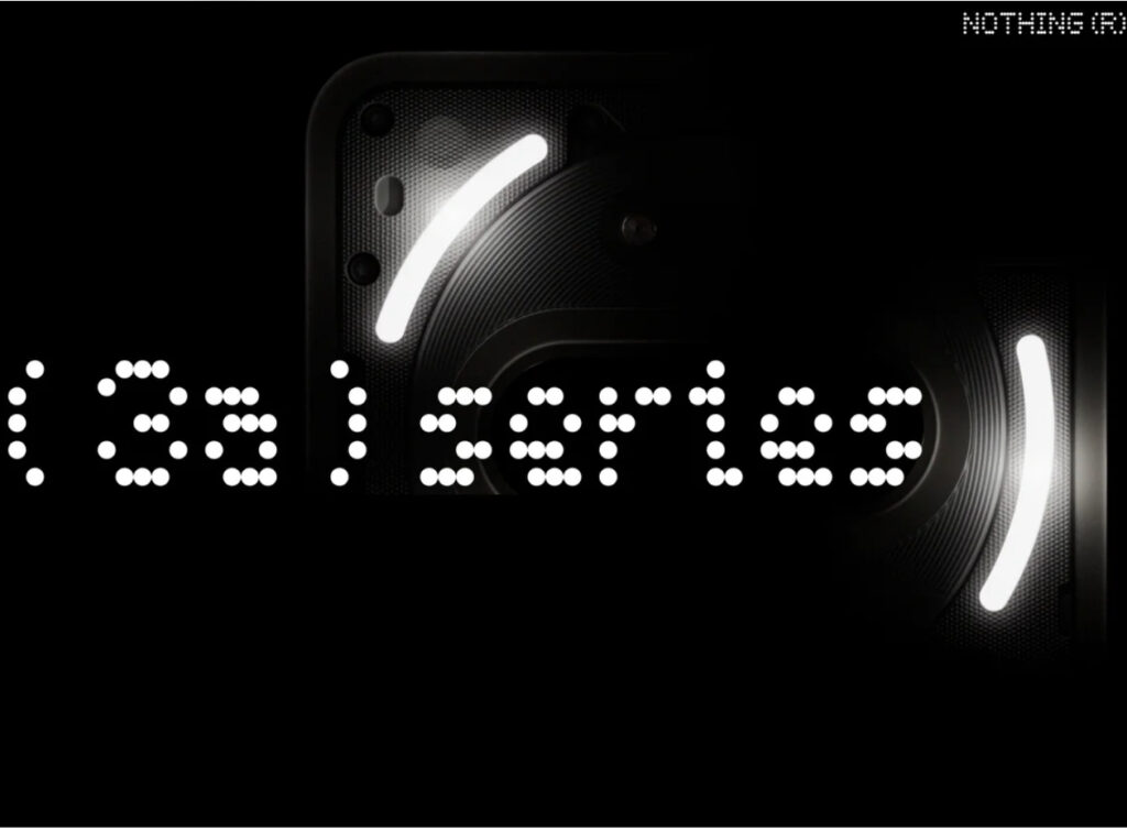 Nothing Phone 3a teaser image, showcasing a sleek design with a possible transparent back and triple-camera setup