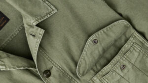 Filson Field Cruiser Jacket in military-inspired canvas, blending durability and style for outdoor and urban wear