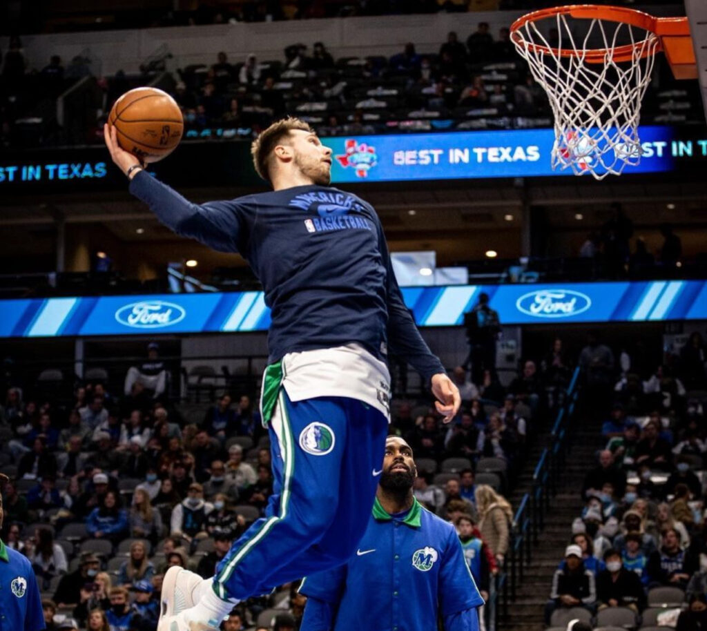 Luka Dončić in a Lakers jersey after a blockbuster trade, changing the NBA landscape alongside LeBron James