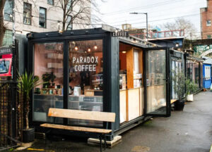 Paradox Design + Coffee in Netil Market offers expertly brewed coffee in a beautifully curated, design-focused café setting