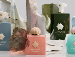 L’Oréal CEO Nicolas Hieronimus announces the acquisition of a minority stake in luxury perfume brand Amouage at a press event
