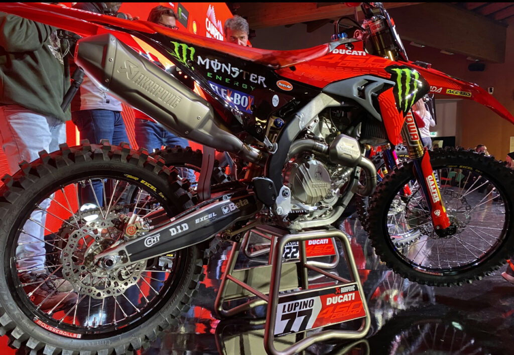 : Ducati Desmo450 MX motocross bike debuts in the Italian MX1 Championship, showcasing innovation, performance, and racing excellence