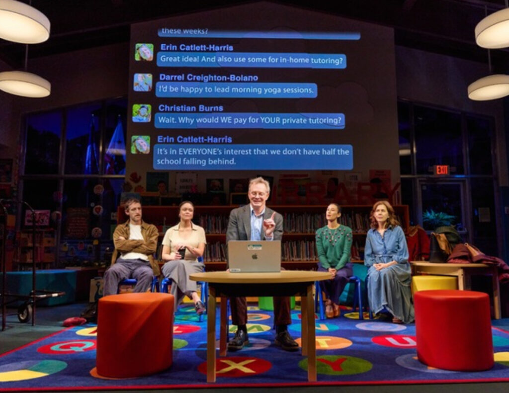 Eureka Day is a timely Broadway satire tackling vaccine debates and ideology clashes with humor, now at the Friedman Theatre