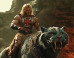 He-Man 2025 live-action movie poster featuring Prince Adam, Skeletor, and Eternia’s legendary battlegrounds in a cinematic spectacle
