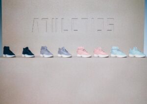 The Fear of God Athletics Basketball II sneakers in "Ash Silver" and "Ash Pearl" colorways, a collaboration between adidas and Fear of God