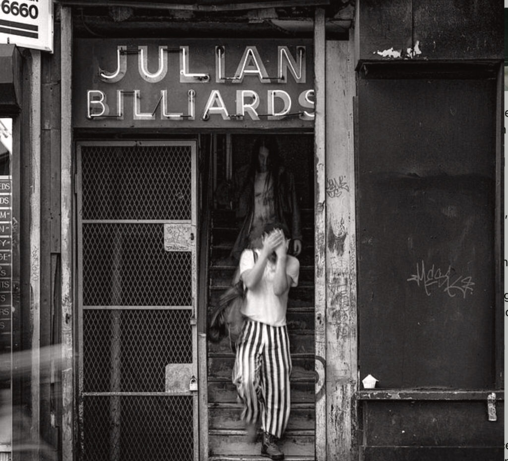 Vintage photo of Julian's Billiards Pool Hall at 138 East 14th Street, a beloved and iconic New York City establishment known for its old-style charm