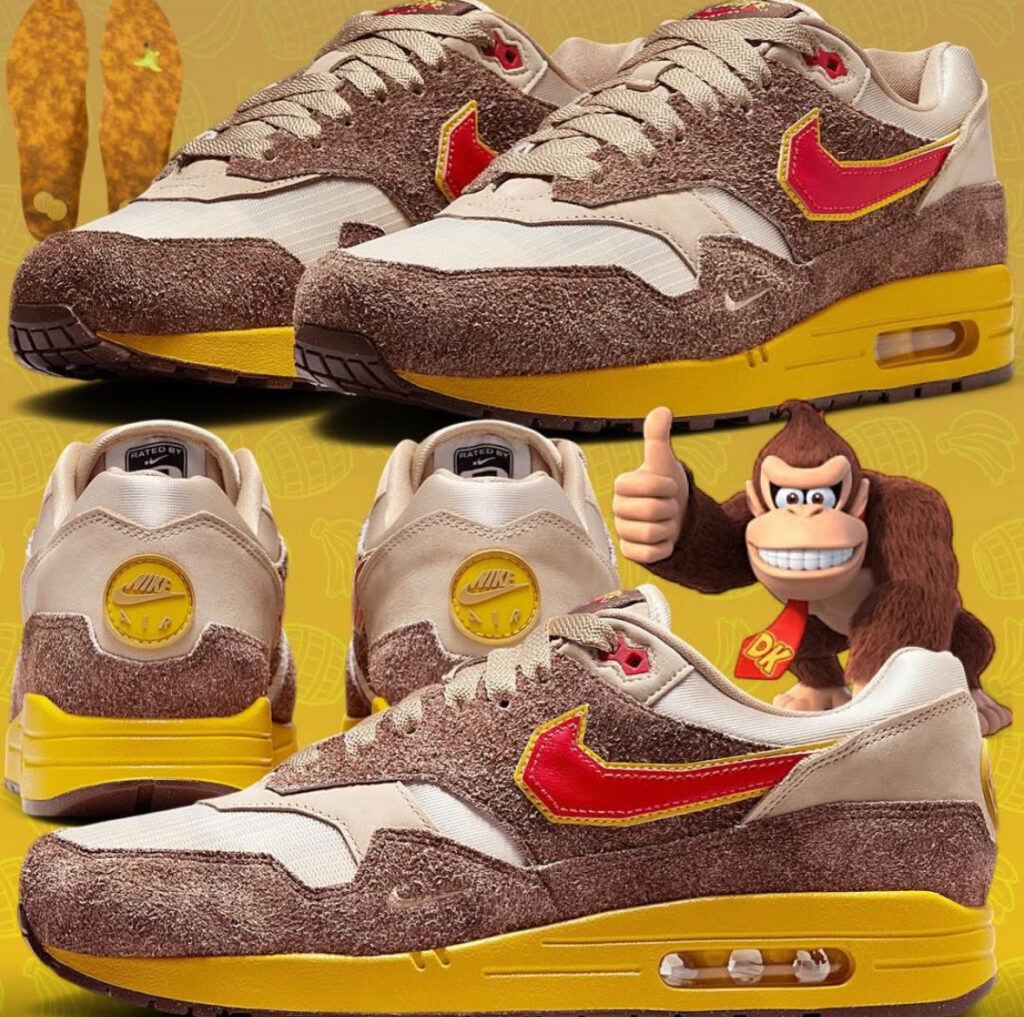 .SWOOSH x Nike Air Max 1 "Big Head Origins" - A Donkey Kong Country-inspired connection Merging Retro Gaming and Sneaker Culture