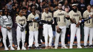 Travis Scott and celebrities play in the Cactus Jack HBCU Celebrity Softball Classic, raising funds for HBCU scholarship