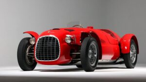 1948 Ferrari 166 Spyder Corsa, one of the first two Ferraris ever sold, with original body, chassis, and engine, set for auction at Broad Arrow Auctions