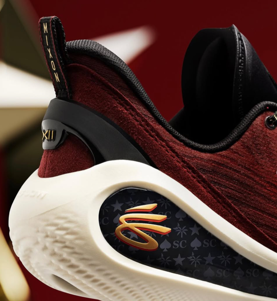 MiLaysia Fulwiley's custom Curry 12 'FamLay' PE sneakers, showcasing personal touches inspired by her family and Columbia roots