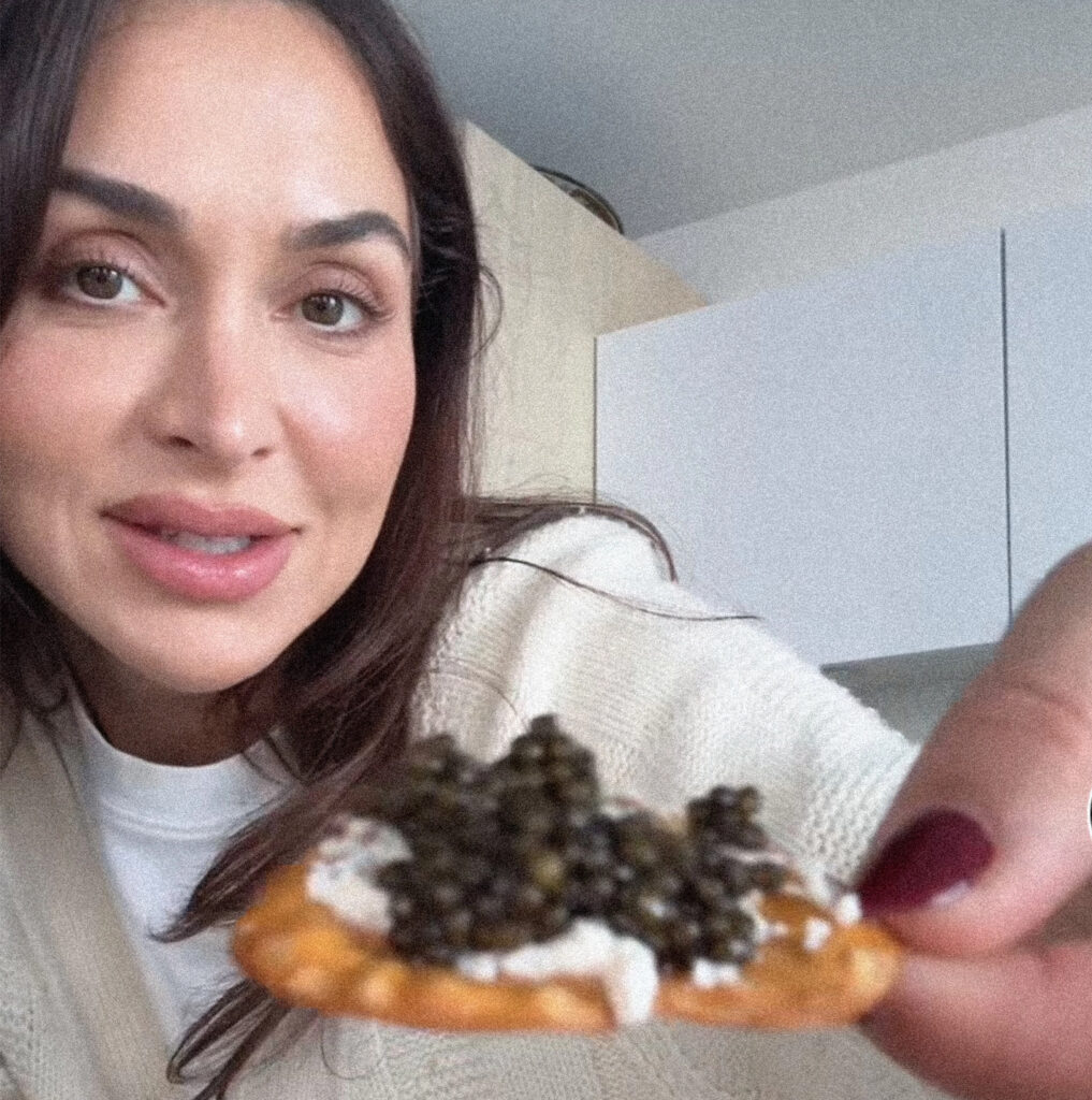 Bethenny Frankel and Danielle Zaslavskya discussing caviar over Zoom, sharing insights into this luxurious delicacy