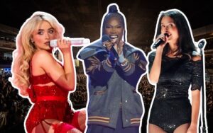 Lollapalooza 2025 lineup poster, showcasing a diverse array of artists set to perform at Chicago's iconic Grant Park from July 31 to August 3