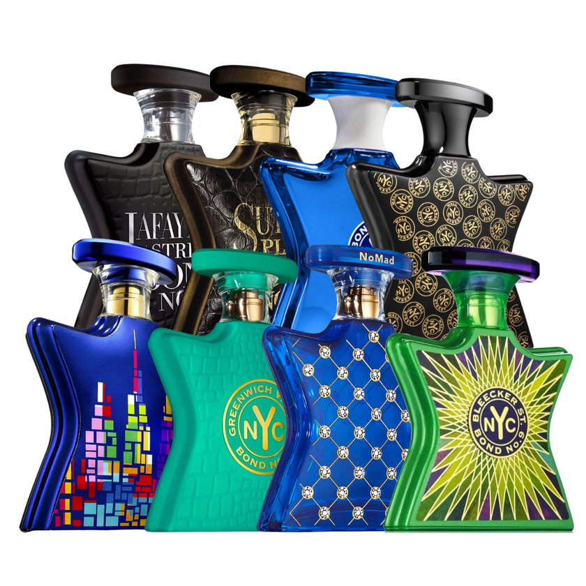 A Bond No. 9 Discovery Set featuring multiple fragrance samples in elegant packaging, unique for scent exploration