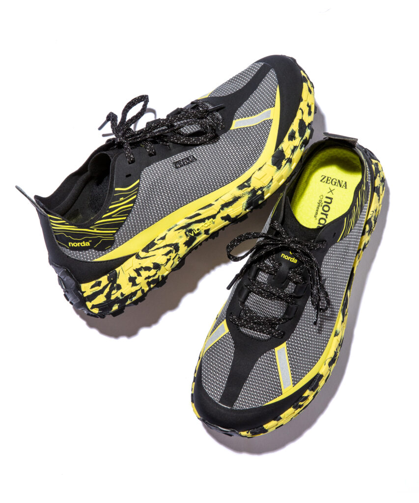 Zegna x Norda collaboration highlights sustainable haute fashion with trail running shoes