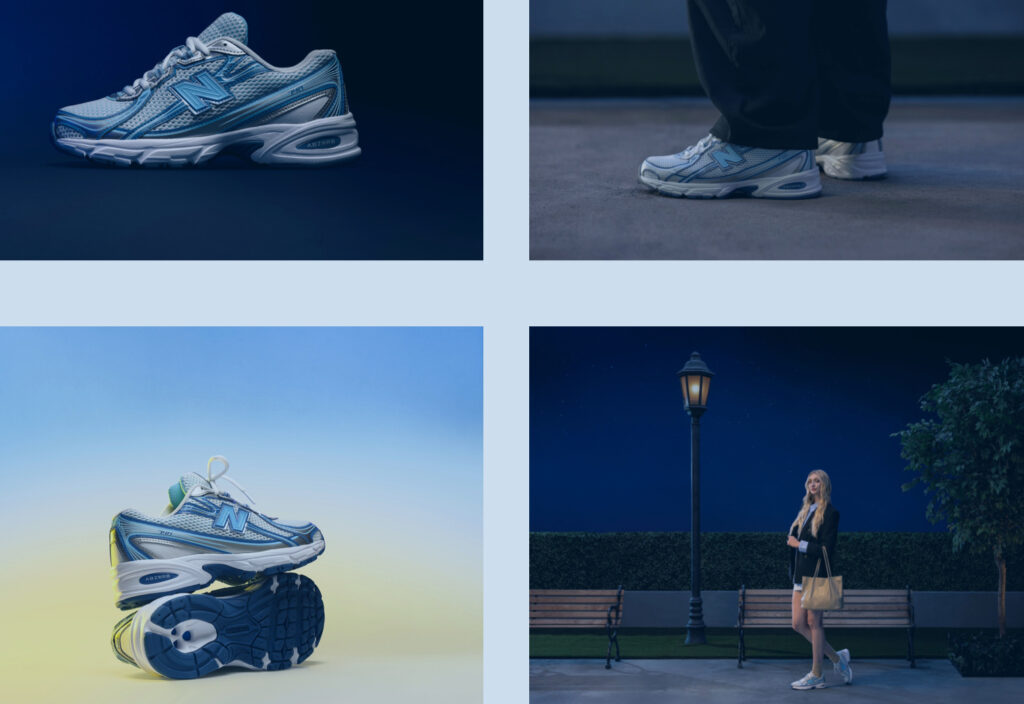 Cameron Brink wearing the revived New Balance 740 trainer in Citron colorway, styled with sporty and casual layers