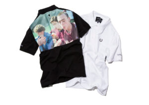 Polo shirt from the Fred Perry x Raf Simons SS25 collection featuring a Gavin Watson photo print of 1980s UK youth