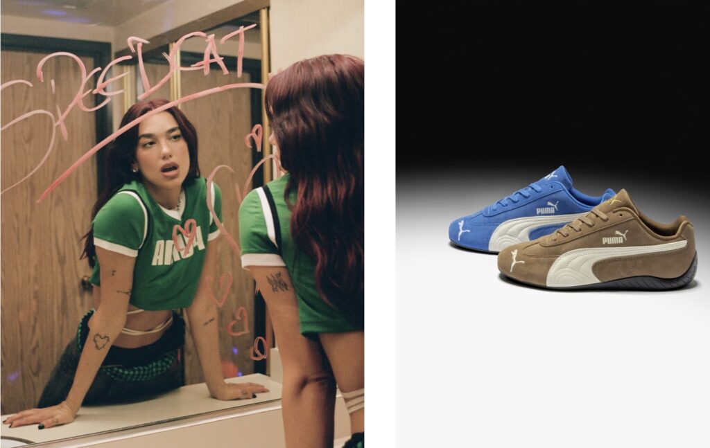 Dua Lipa debuts “Haute Coffee” and “Royal Blue” PUMA Speedcats in a desert-themed campaign ahead of April 10 release