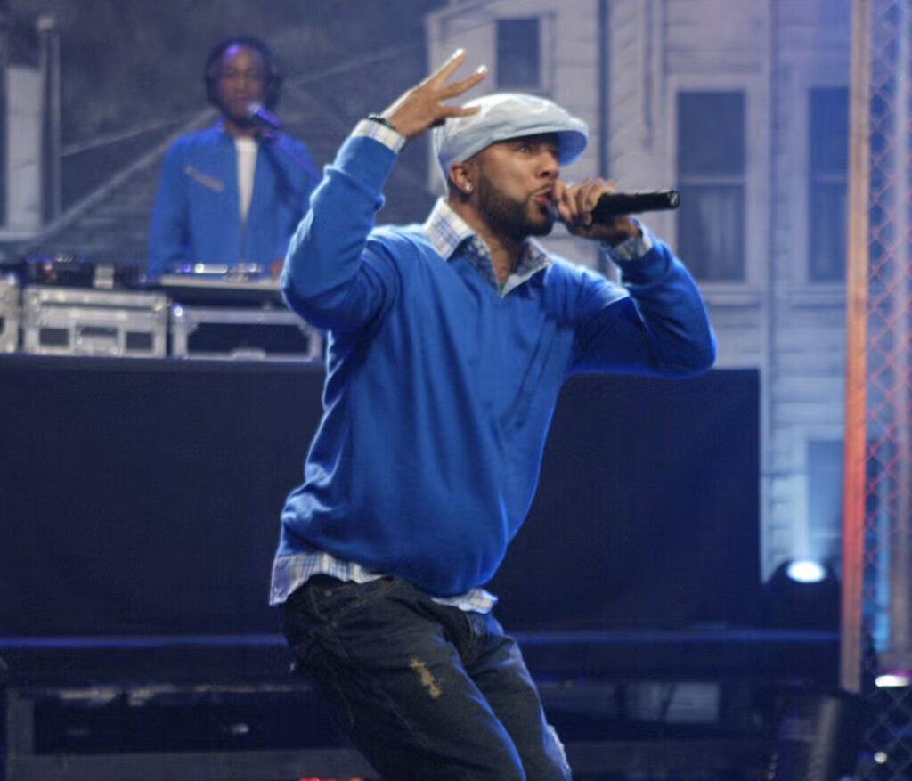 Common performing “The People,” a socially conscious hip-hop track about justice and community resilience