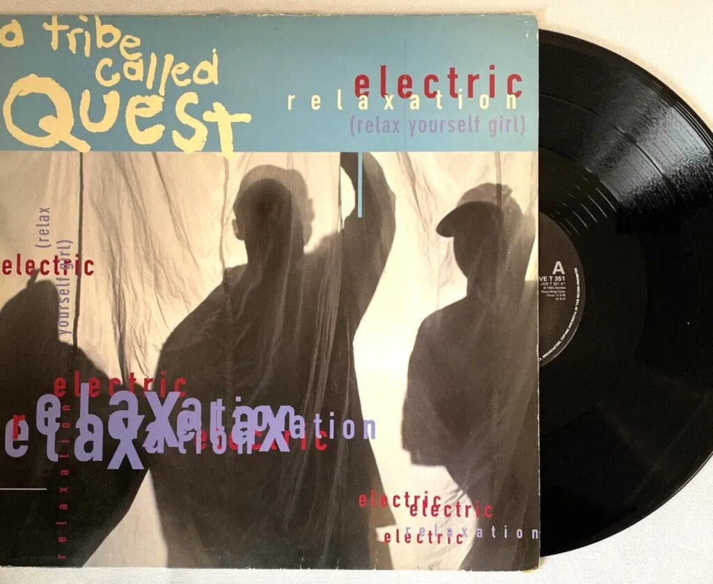 Cover image of A Tribe Called Quest’s “Midnight Marauders” album with overlay text: Electric Relaxation – Urban Mood Revisited