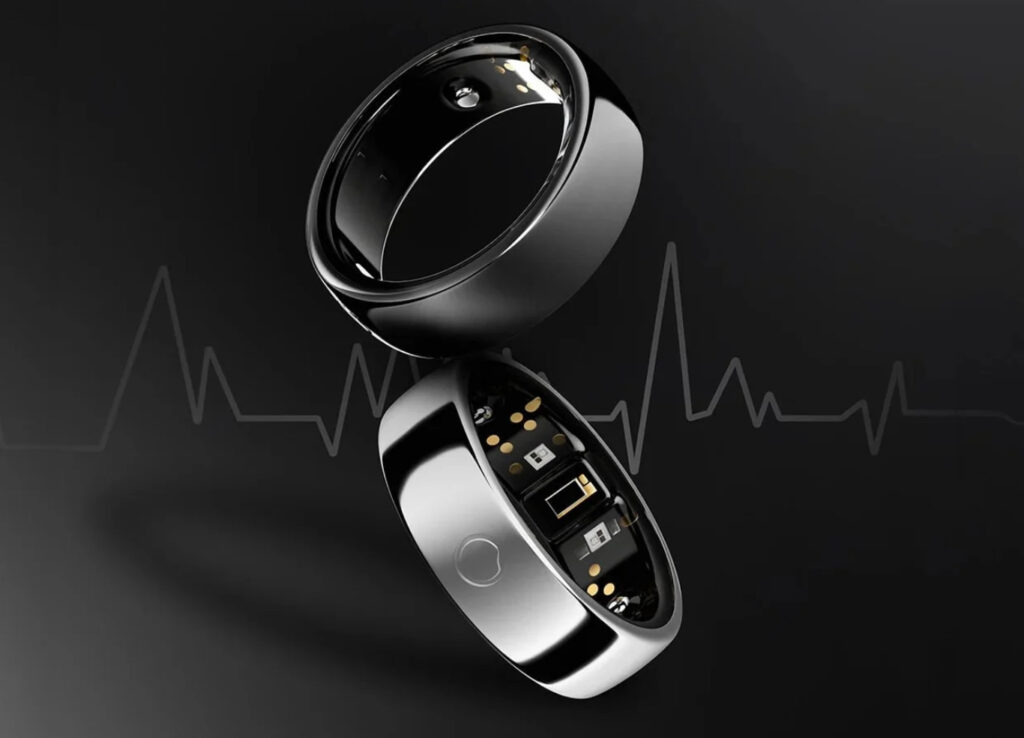 Close-up of the Circular Ring 2 smart ring on a person’s finger, displaying its sleek titanium design and lightweight form