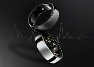 Close-up of the Circular Ring 2 smart ring on a person’s finger, displaying its sleek titanium design and lightweight form