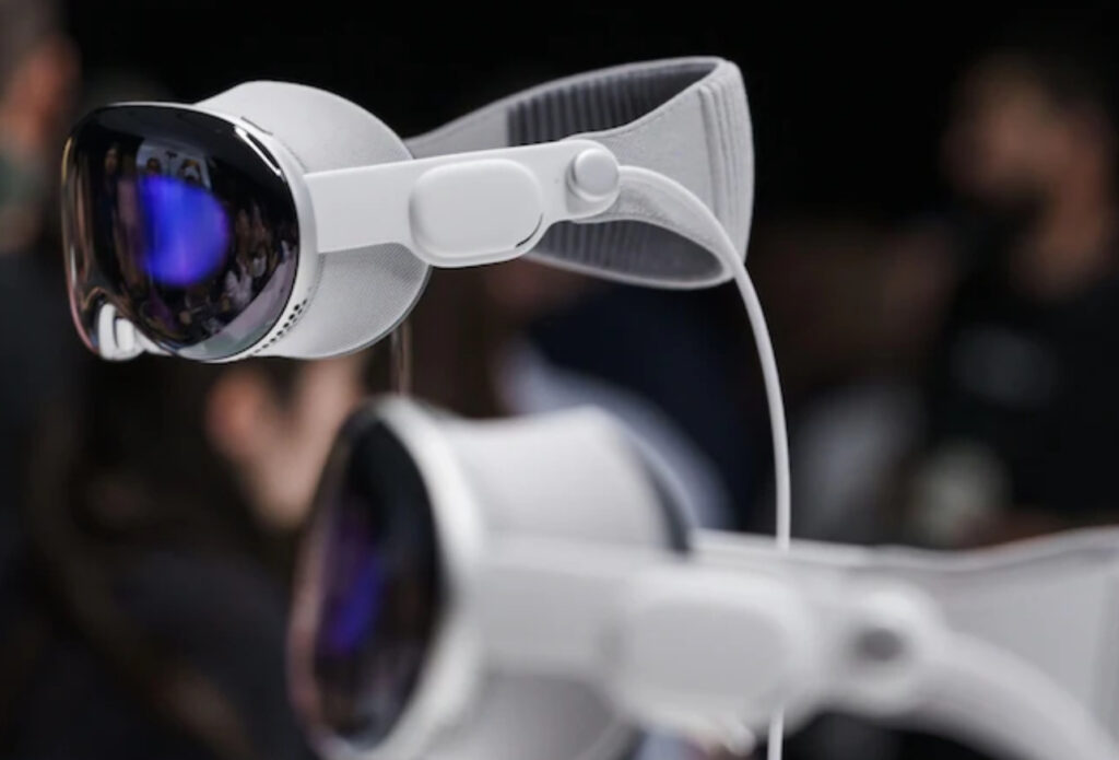 Render of Apple’s rumored Vision Pro 2 headset, showcasing a lighter, streamlined design focused on everyday usability