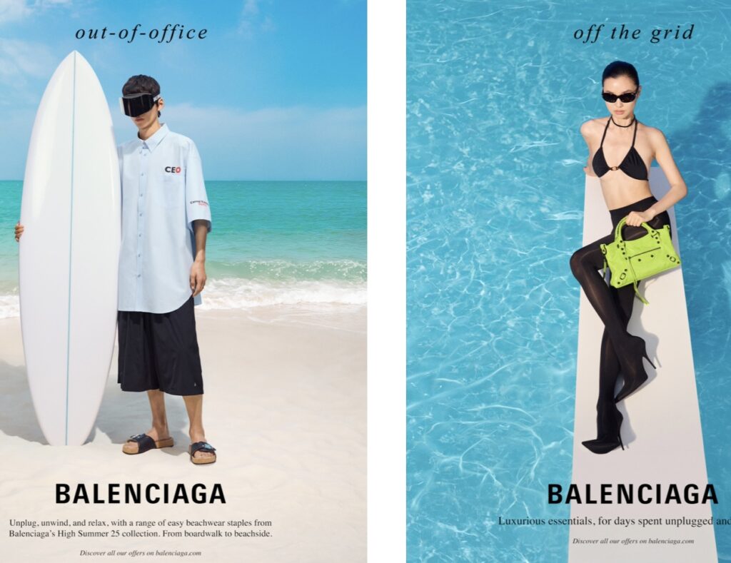 Model in Balenciaga High Summer 2025 campaign