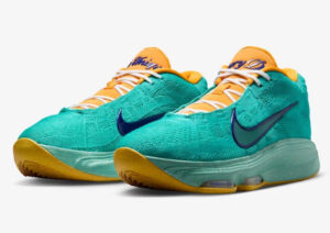 Nike G.T. Hustle 3 sneakers in Dusty Cactus and Sundial colorways, inspired by Victor Wembanyama’s unique play style