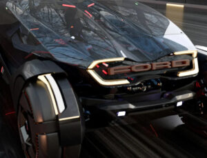 Fordzilla Hypervan concept showcasing futuristic design, electric propulsion, and gaming-inspired performance features