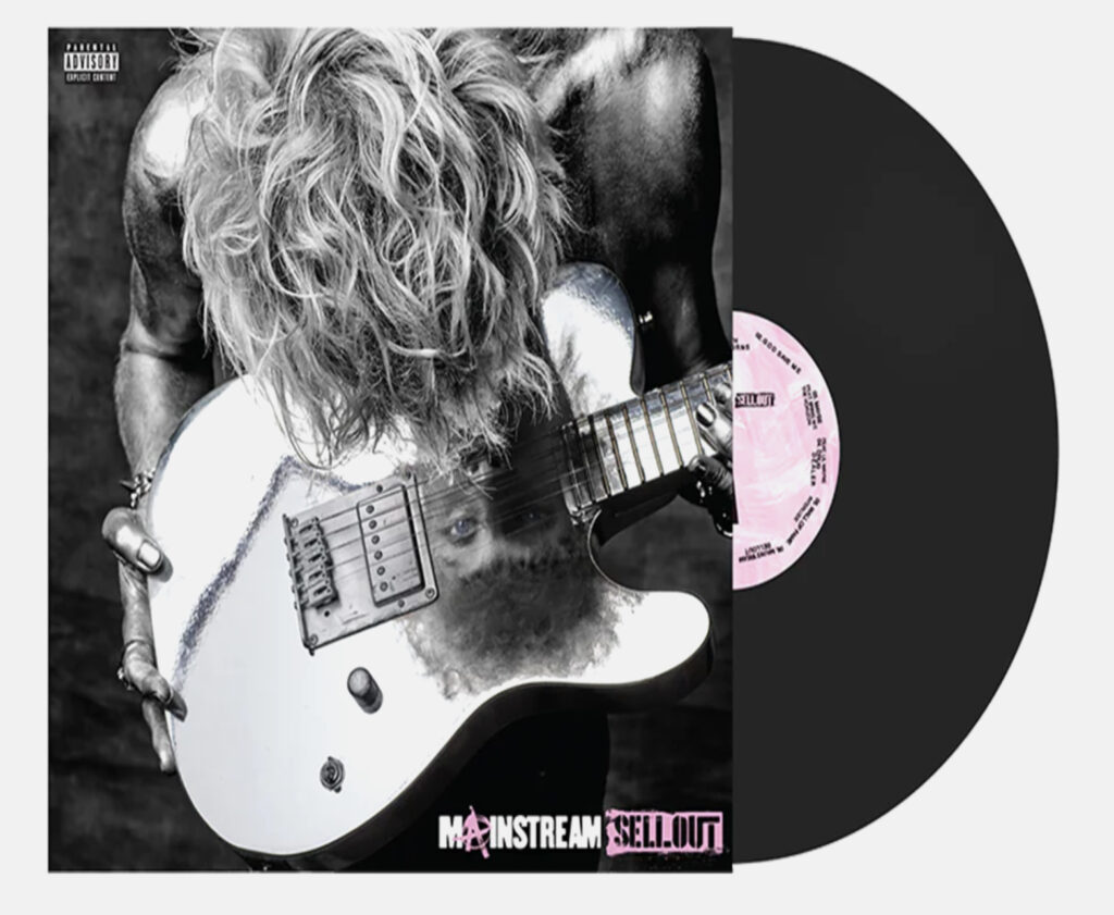 Vinyl edition of Machine Gun Kelly’s Mainstream Sellout album, featuring punk-inspired artwork and emotional punk rock themes