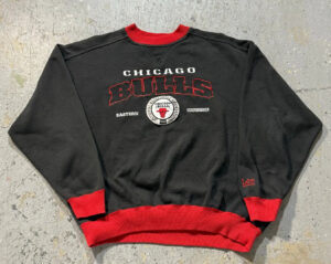 A vintage Chicago Bulls Eastern Conference crewneck by Lee Sports, featuring bold embroidery and classic 1990s styling
