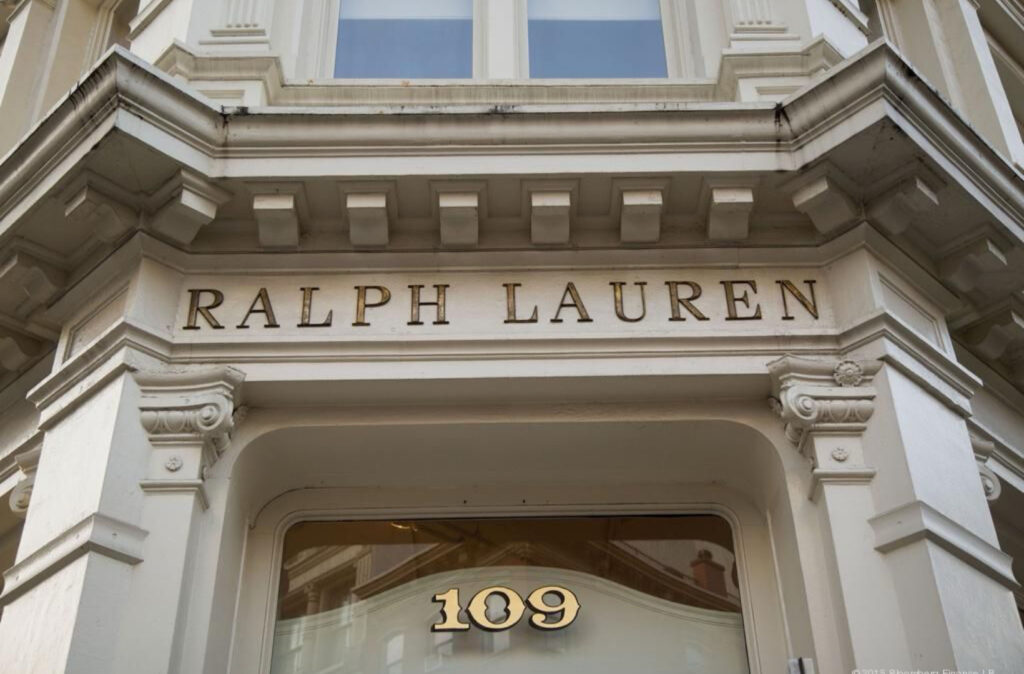 Exterior view of Ralph Lauren’s flagship store at 109 Prince Street, SoHo, with historic cast-iron architecture